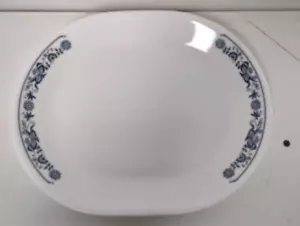 CORELLE Old Town Blue 10" X 12 1/4" OVAL PLATTER W/ Blue Onion Print retired - Picture 1 of 12