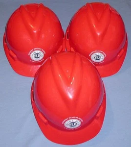 Red MSA V-Gard Hardhat Ratchet Suspension Short Brim Hard Hat Size Medium *NEW* - Picture 1 of 12