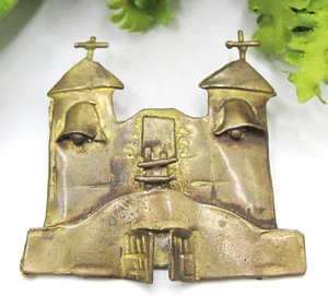 CIONDOLO CHIESA SANTA FE BRONZO FIRMATO CATERINA MAZIERE PER COLLANA - Foto 1 di 3