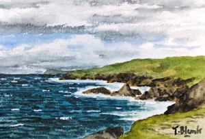 ORIGINAL AQUARELL - Bodega Bay, Kalifornien, USA - Bild 1 von 1