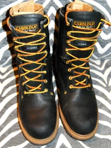 CAROLINA SHOE (CA5823) LOGGER BOOTS US MEN'S SIZE 8.5 EE BLACK STEEL - Foto 1 di 19