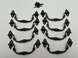 8 Stck. 2,91 Zoll Vintage Drop Bail Kommode Schublade Ziehen Antik Bronze Schrank Griff - Bild 1 von 8