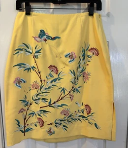 Carlisle Collection Designer Skirt Sz 8 Silk Embroidered Tapestry Multicolor - Imagen 1 de 12