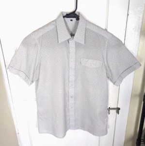 Vintage Givenchy Chesa Dance Shirt Polka-Dot Buttoned Men L Designer Poly 80s90s - Picture 1 of 7