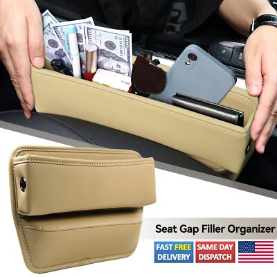 Car Accessories Seat Gap Filler Storage Box Phone Holder Organizer Right Side US - Image 1 of 4