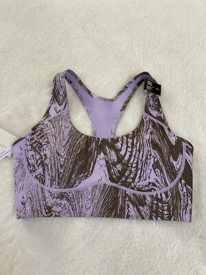 Sujetador deportivo Adidas Stella McCartney para mujer talla pequeña A-C púrpura verde verdadero propósito Foto 1 de 4