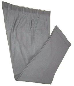 Brioni Solid Light Gray Pleated Front Wool Dress Pants 36"W x 31"L - Picture 1 of 7