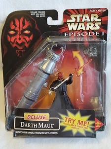 Star Wars Episode 1 Deluxe Darth Maul With Lightsaber New In Package 1998 - Picture 1 of 6