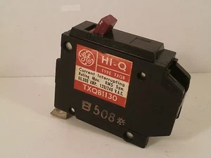 GE CIRCUIT BREAKER  1POLE/30AMPS/120V  TXQB1130 - Picture 1 of 5