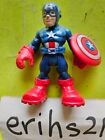 Figurine Imaginext Avengers Captain America 2,5 pouces avec bouclier costume bleu foncé Marvel