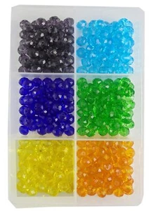 8mm Diamond Cut Faceted Glass Bead for Jewellery Making Art and Craft DIY 288 Pc - Picture 1 of 4
