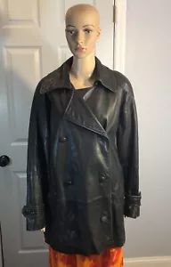 Jones Wear Ledermantel Damen Größe M Schwarz OHNE GÜRTEL - Bild 1 von 10