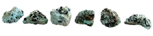 73.9 Gram 6 Natural Unstabilized Blue Turquoise & Pyrite Specimen Nuggets CS460 - Picture 1 of 4