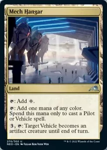 Mech Hangar x4 4x LÁMINA Kamigawa: Dinastía de Neón Casi Nuevo Magic The Gathering - Imagen 1 de 1