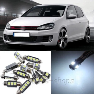 Error Free White 12pcs Interior LED Light Kit for 10-14 VW MK6 MKVI GTI Golf - Picture 1 of 8