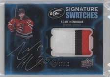 2016-17 Upper Deck Ice Signature Swatches Black /15 Adam Henrique #SS-AH Auto