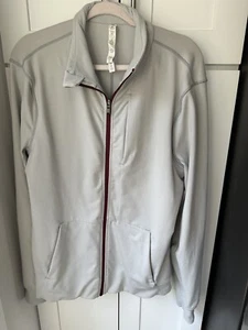 Lululemon Active Full Zip Up grau weinrot Reißverschluss Herren Jacke Gr. L - Bild 1 von 10