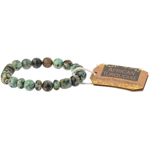 Bracciale Impilabile Scout Curato Indossa PIETRA TURCHESE AFRICANA GIOIELLI SS006 - Foto 1 di 3