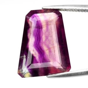 💎 Fluorita multicolor natural de lujo de 15,36 quilates 18,3 x 14,3 mm - Piedra preciosa de África - Imagen 1 de 4