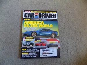 CAR AND DRIVER Magazine-AUGUST, 2008 Corvette on cover - Foto 1 di 1
