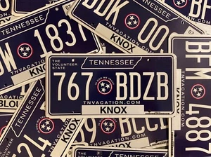 NEW DESIGN 2021 Tennessee State Flag Blue Authentic License Plate State Shape - Picture 1 of 1