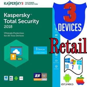 Kaspersky Total Security 2018 Multi-Device Antivirus 3 User Android Windows Mac - Picture 1 of 2