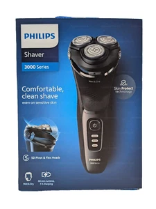 Philips Electric Shaver Series 3000 Mens Rotary Facial Shaver 5D Flex - S3244/12 - Picture 1 of 3