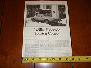 CADILLAC ELDORADO 1982 - ARTICOLO ORIGINALE - Foto 1 di 3