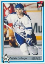 1990-91 7th Inning Sketch OHL #386 ALAIN LAFORGE - Sudbury Wolves