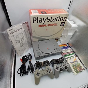 Sony PS1 PlayStation 1 Console SCPH-7000 Boxed 2 Controllers 6 Games Japanese - Bild 1 von 22