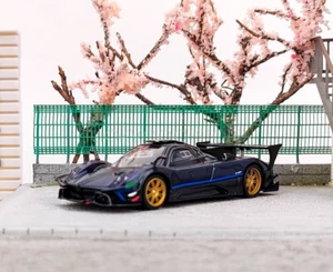 CM 1:64 Blue Zonda Revolucion Super Racing Sports Model Diecast Metal Car Gift - Picture 1 of 12