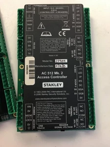 GDX Stanley PAC 512 Mk2 Two Door Access Control Panel 27909/ 27055 - Picture 1 of 4