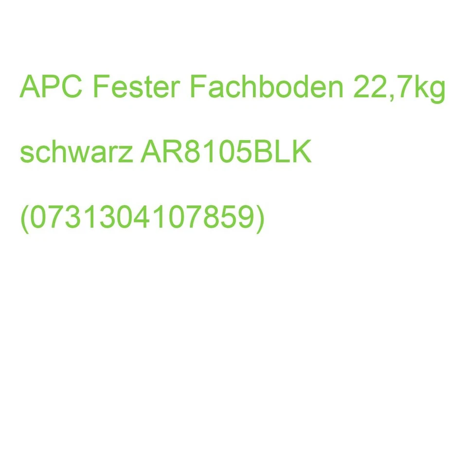 APC AR8105BLK Cantilever Shelf For NetShelter Black #7859