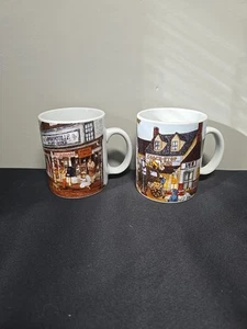 H. Hargrove, The Lambertyville Post Office / The Coach Stop Set Of 2 Cups - Bild 1 von 4
