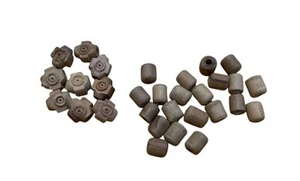 Set Lot 29 Natural Color Veg Ivory Cork Beads Mini Button Carved And Barrel - Picture 1 of 3