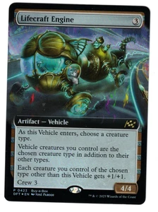 MTG AETHERDRIFT LIFECRAFT ENGINE FOIL FULL ART BUY-A-BOX PROMO ARTIFACT - Picture 1 of 2