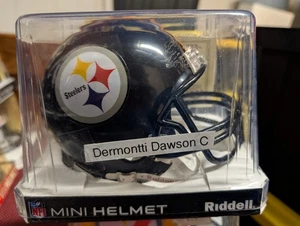 Pittsburgh Steelers handsigniert signed Mini Helm Coa Dermonti Dawson - Bild 1 von 3