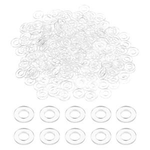 240Stk M3 PVC-Unterlegscheiben,3mm ID,8mm AD,1mm Dicke,transparent - Bild 1 von 7