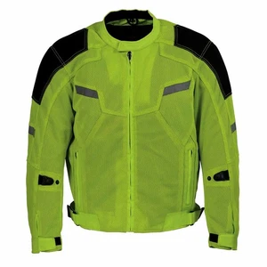 Chaqueta de motocicleta textil blindada para hombre con protección CE de cuero Milwaukee - Imagen 1 de 14