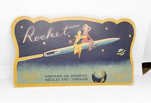 Rocket Silver & Gold Eye Japan Made Nickel Plated Needles Used Partial Pack - Picture 1 of 3