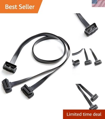OBD II 16 Pin Splitter Extension Cable – 1 Male & 2 Female Connectors, 10 Pack Foto 1 de 4