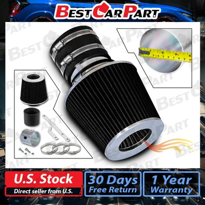 BCP BLACK For 2000-2009 Sephia Spectra 5 1.8L 2.0L 2.5L Ram Air Intake Kit - Image 1 of 4