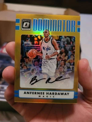 Donruss Optic Anfernee Hardaway Dominator Gold Prizm Holo 2016-17 automático #6/10  Foto 1 de 3