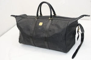 MCM Monogram Visetos Duffle Travel Bag - Black/Gold - Picture 1 of 24