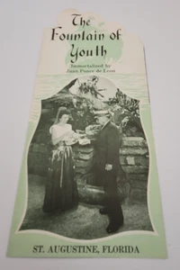 The Fountain of Youth Juan Ponce de Leon St Augustine Florida Ad Brochure Flyer - Picture 1 of 3