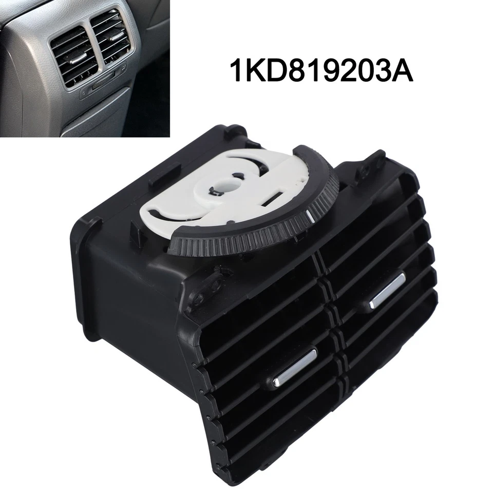 High Performance Black Plastic Rear Air Vent Assembly for Golf MK5 MK6 - Image 1 of 4