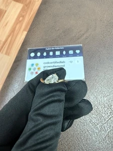 0.59 Pear Lab Grown Diamond Ring For Engagement IGI Certified F VS2 14KT GOLD - Picture 1 of 9