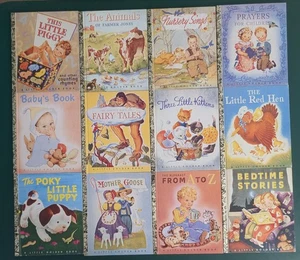 COMPLETE 12 Book Set Children's Vintage A Little Golden Books 50th Anniversary - Picture 1 of 12