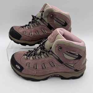 Hi-Tec Women's Bandera Mid Hiking Boots Size 10 Taupe/Pink KY16D - Picture 1 of 8