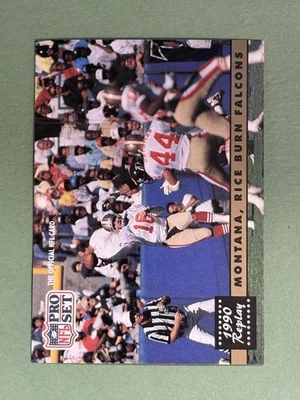 Montana, Rice Burn Falcons 1991 Pro Set San Francisco 49ers #329 CC813 Foto 1 de 2